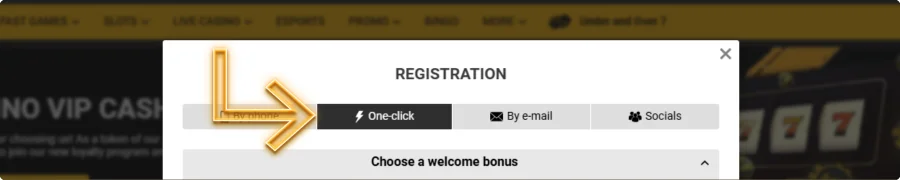 Select a registration method